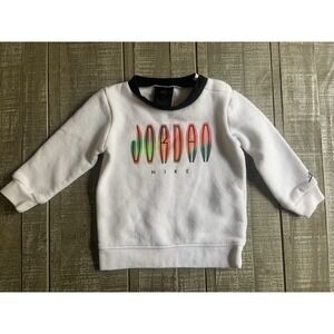 Nike Air Jordan Pullover Sweater White 12 Months Unisex Baby Toddler Long Sleeve